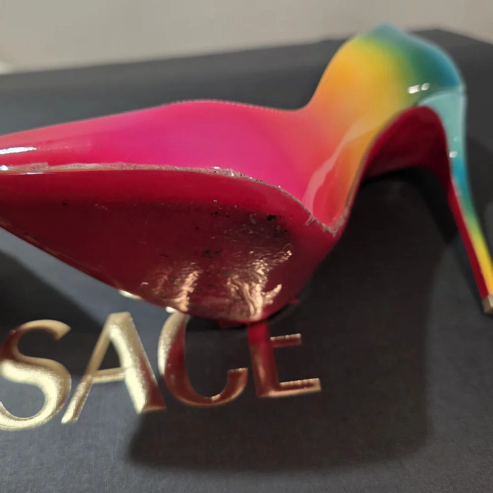 Multicolor Gradient Stiletto Heels Pigalle 100m Size 37. Comes With Box - Picture 3 of 6